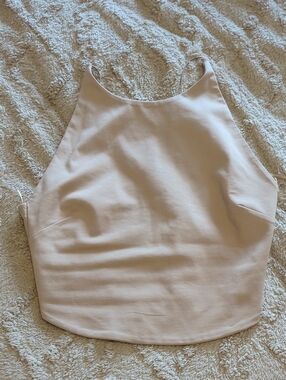 Zara Pale Blush High-Neck Camisole
